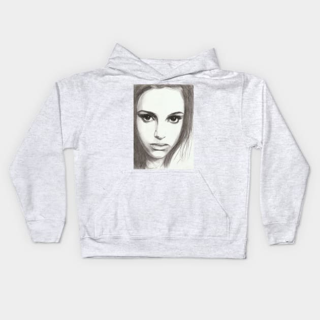 Natalie Portman Kids Hoodie by Svetlana Pelin